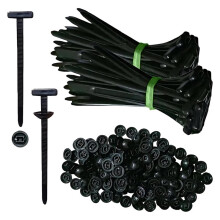 Nylon Universal Cable Tie Buckle, Heavy-Duty Zip Ties with Pin & Button for Car Repair & Trunk Clips 200-Piece