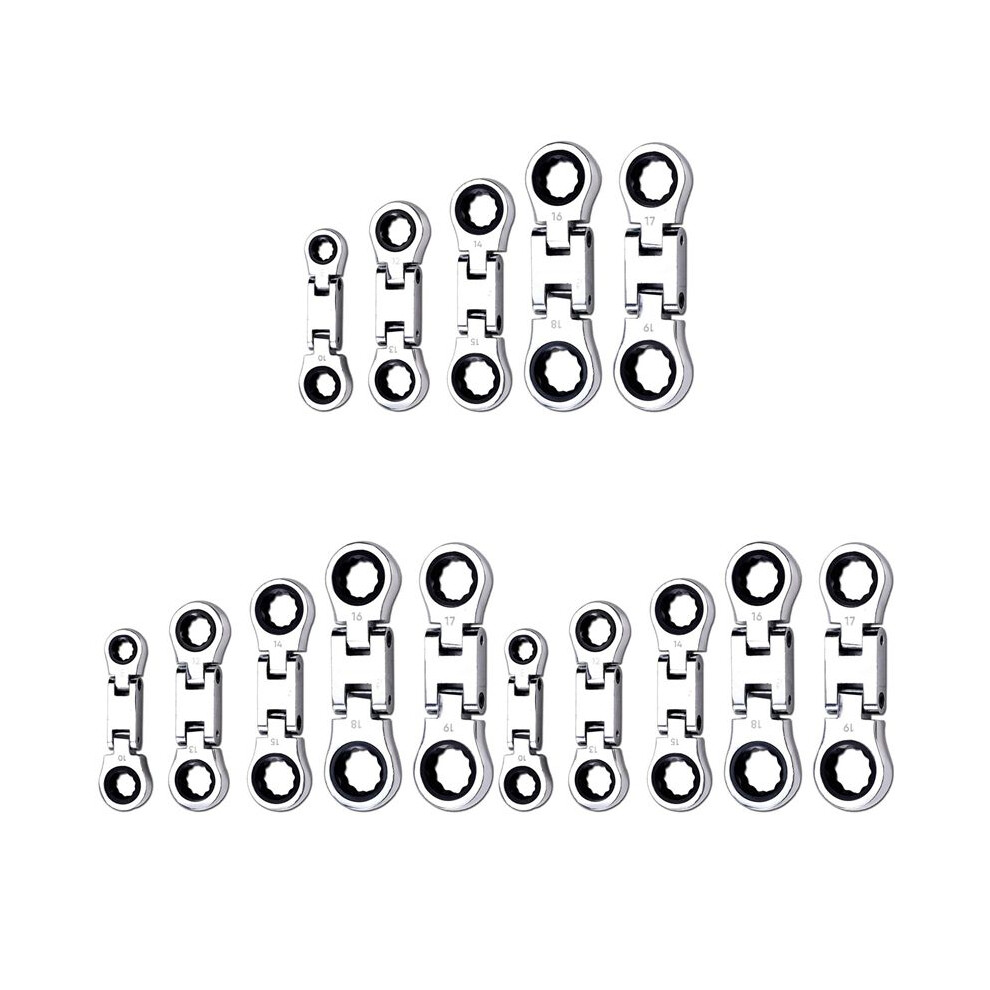 15-Piece Flex- Stubby Ratcheting Combination Wrench Set, Wrench Set, Double Box End Flex-, Spanner Set 6032564927992
