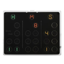 4-Digit Electronic Clock DIY Kits Binary LED Clock Soldering Practice DIY Kit Desktop Alarm Clock