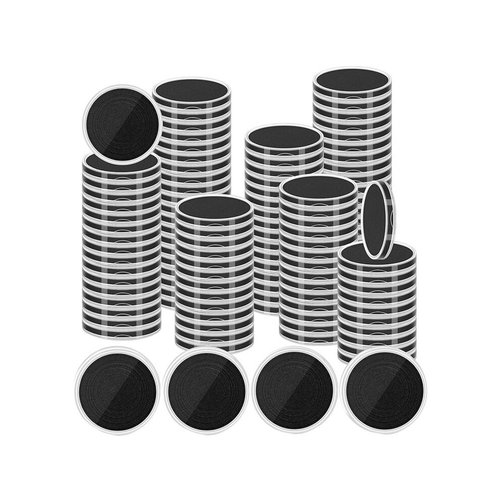 100Pcs Silver Dollar Coin Holders, Round Plastic Coin Cases With Adjustable Sponge Gasket (17-40Mm), Coin Protectors 4713099784008