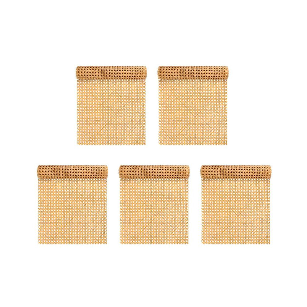 5Pcs 16-Inch Wide Natural Rattan Webbing 40-Inch Long (3.3 Ft.) Rattan Webbing Rolls For Furniture,Chairs, Cabinets 6031559335828