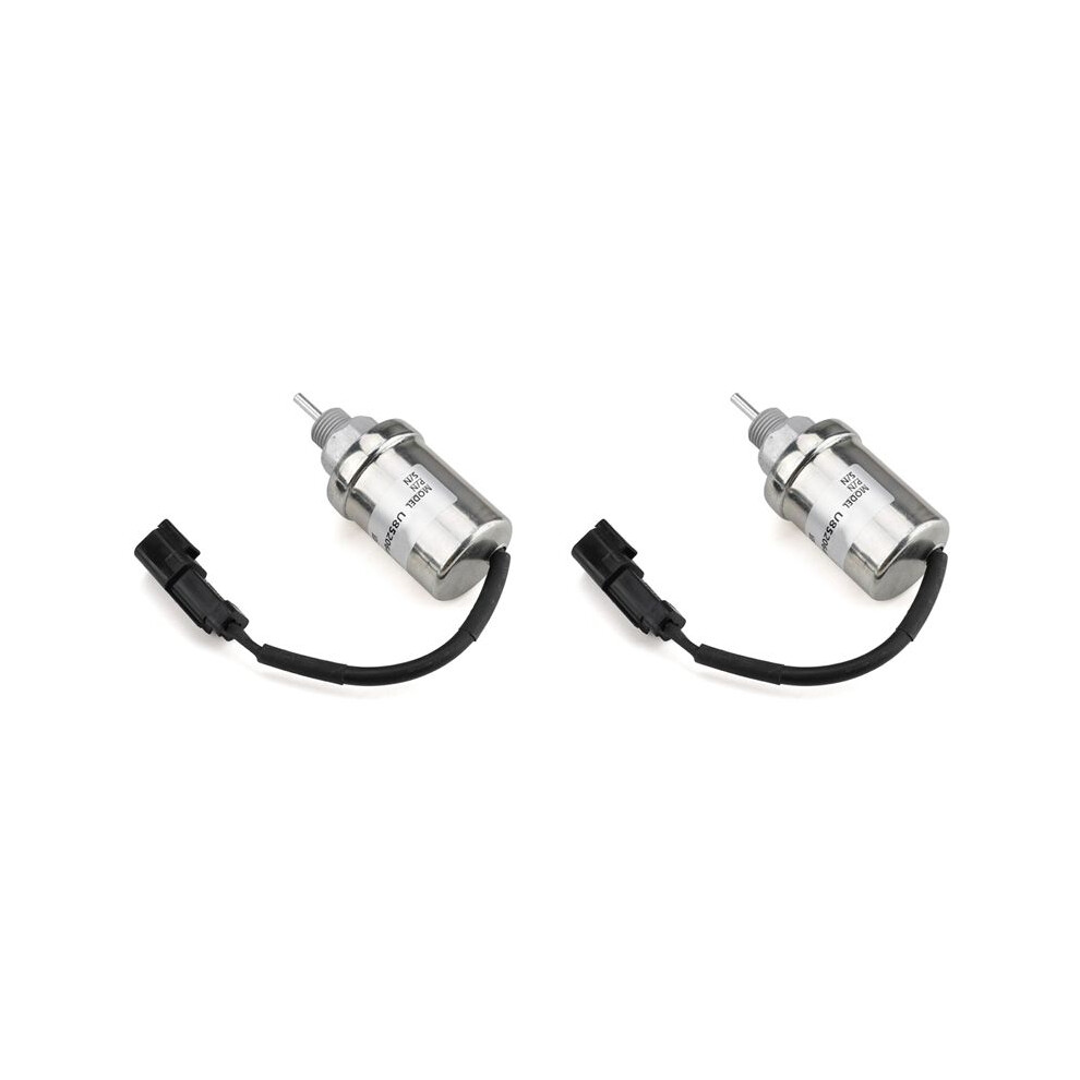 2X 12V Fuel Shut Off Solenoid 185206452 U85206520 U85206452 Stop Solenoid For Engine 3011C 3013 402D Silver 6033664501310
