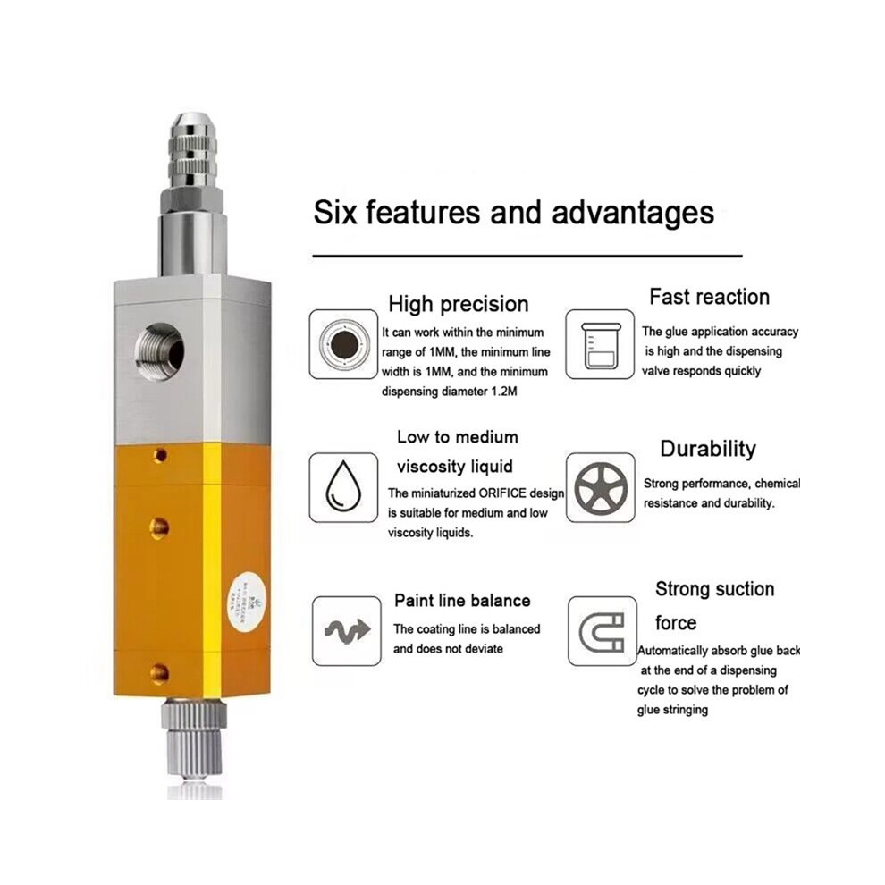 Sy-31 High Viscosity Silicone Valve Pneumatic Glue For Dispensing Machine With Anti-Drip Feature 4714120362776