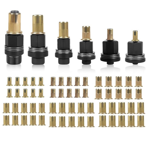 Set di 6 Pinze per Rivetti, Dadi A Pressione, Pinze per Rivetti, Set di Rivetti per M3-M10 con 60 Pezzi di Dadi