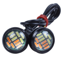 4 Pcs 12V 23Mm Dual Color Switchback 4014 12 Led Drl Eye Daytime Light