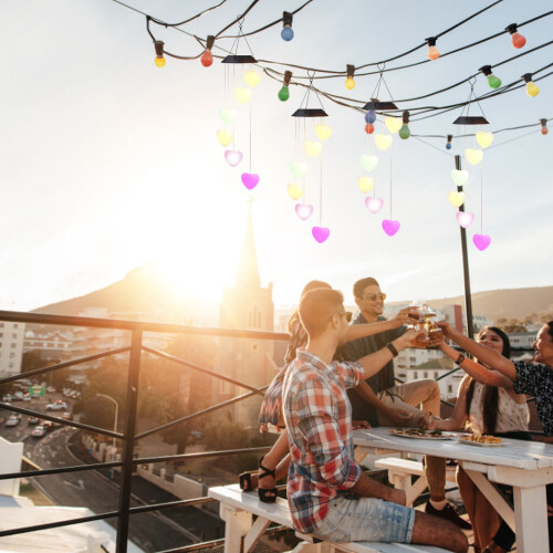 Solar-Windspiel mit farbwechselnder LED, 1 Stück 2