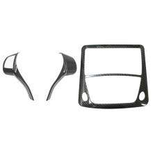 Car Steering Wheel Panel Button Cover Trim with Car Front Reading Light Lamp Frame Cover Trim Sticker