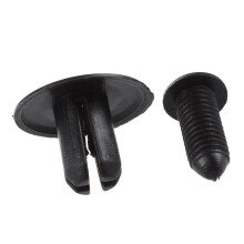 45 Pcs Push in Expanding Screw Panel Clips Plastic Rivet Black 8Mm Hole & 32Mm Long