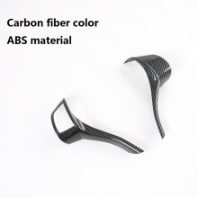 2 Set Car Accessories: 1 Set Car Steering Wheel Panel Button Cover & 1 Set Car Front Fog Light Decorative Frame Cover