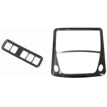 2 Pcs Car Accessories:1 Pcs Car Headlight Button Cover & 1 Pcs Front Reading Light Lamp Frame Cover