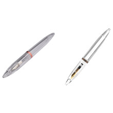 2Set0.5mm Nib Fountain Pen with Eyedropper High Capacity Transparent Pens Office School Supplies, Rose Gold & Gray