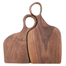 Gemüsebrett Aus Schwarznuss, Steak- und Brottablett Aus Holz, Schneidebrett-Set Aus Massivholz, Passendes Servierbrett