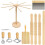 Pasta Making Tools, Wooden Pasta Making Kit with Threaded Rolling Pins, Long Rolling Pin,Rotatable Pasta Drying Rack 1