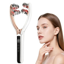 Gesichtsmassagegerät mit 3D-Rolle, Lymphdrainage-Werkzeug für Gesicht, Beine und Hals - Lymphkontur-Gesichtsbürste mit Lifting-Effekt