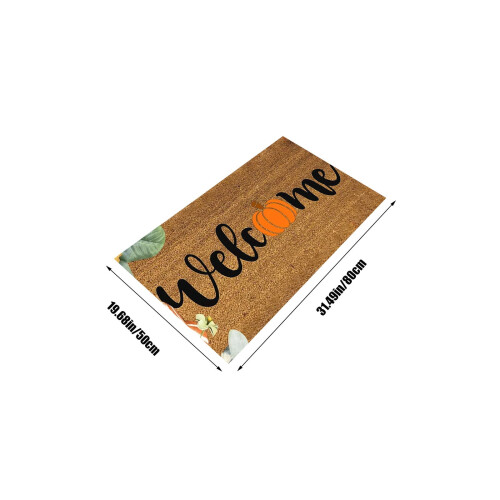 Pumpkin Area Rug Yellow Polyester 50x80cm 2