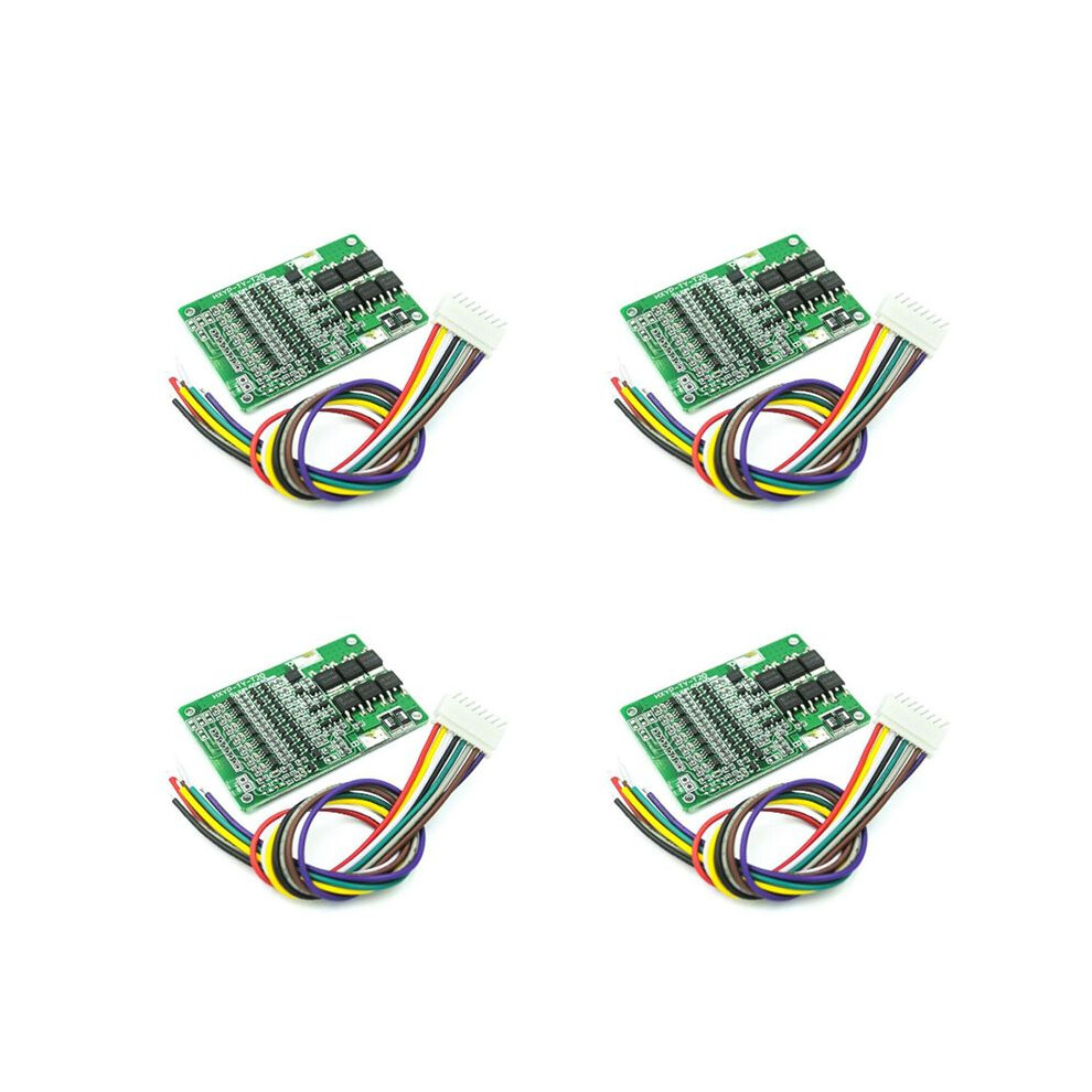 4X Battery Protection Board Balance 29.4V Bms 7S 20A Lithium 18650 Protection Board 4711578643051