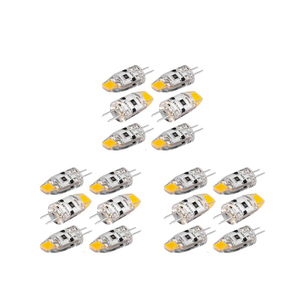 18Pcs G4 Led Bulb 12V Dimmable Cob Led G4 Bulb 1.5W 360 Angle To Replace 15W Halogen Lamp (Warm ) White 4713132215629