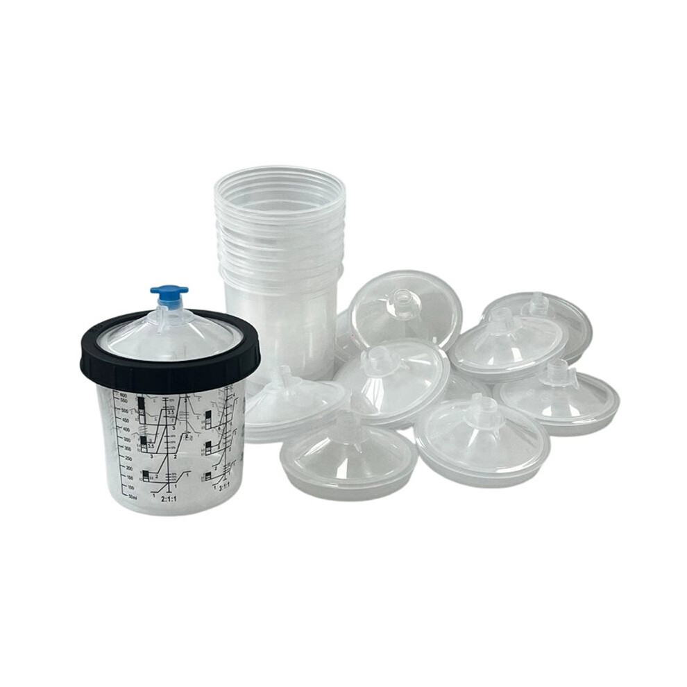 1Set Spray Gun Paint Mixing Cup H/O Quick Cup Paint System Spray Gun Tank 600Ml Disposable Paint Cup 4711127621349