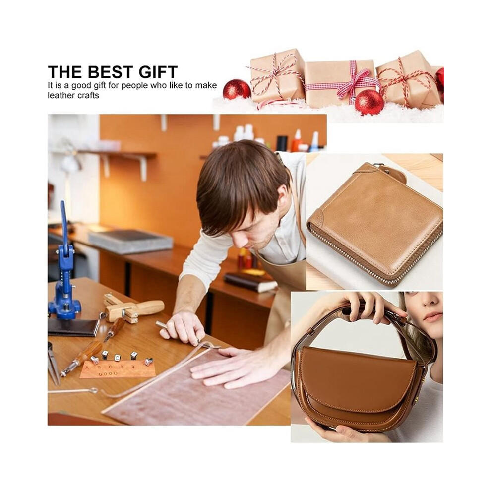 Leather Stamping Tools With Rubber Hammer, 71 Pcs Leather Stamp Punch Set For Carving, Saddle Making And Diy 4711811889413