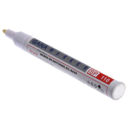 5X Permanente Autoband Metaal Lakstift  Wit 2
