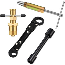 4-Delige Set Hoekmoersleutels voor Loodgieterswerk, Gereedschap voor Het Verwijderen van Olijfringen met een Diameter van 1/2", 3/4",