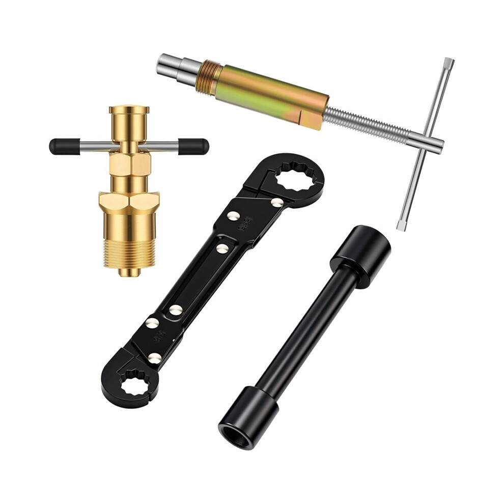 Photos - Other Bathroom Accessories 4 Pcs Angle Stop Wrench Kit Plumbing Tool, Olive Ring Removal Tool with Diameter of 1/2", 3/4",Compression Sleeve Puller