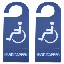 Parkplatzschild für Behinderte, 8,9 X 21,6 cm, Aufhänger, Sicherheitsschild für Behindertenparkausweis, 2 Stück, Reservierter Parkplatz für