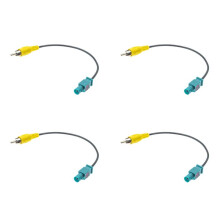 4X for - Rear View Camera Adapter Cable Fakra to RCA Connector Reversing Car Rear Sight Conversion Wire