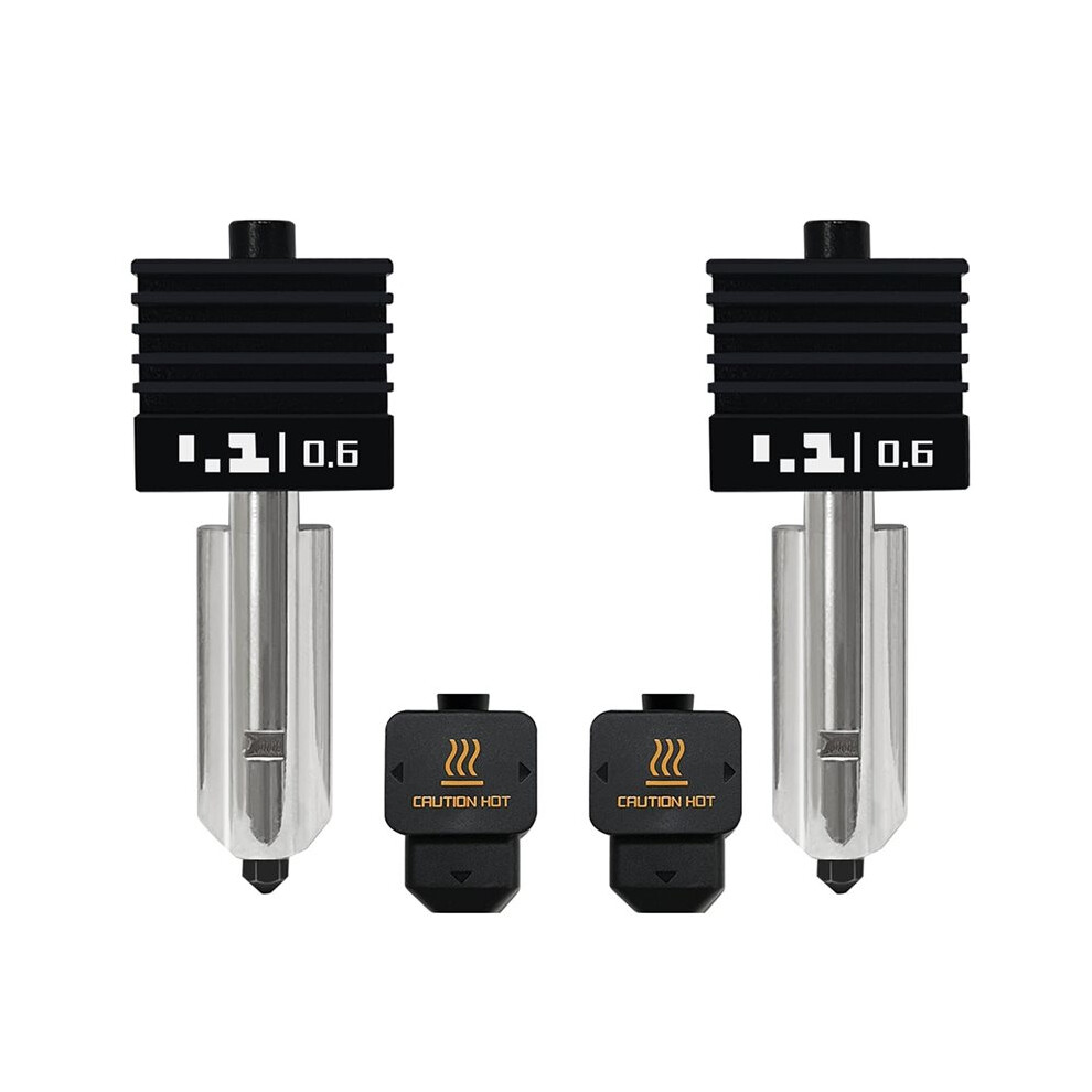 2Pcs 0.6Mm Hardened Steel Nozzles Hotend Kits For 3D Printer H2d/A1/A1 With Silicone Socks 6032794275856