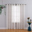 White sheer curtains grommet top 2 panels 52" x 63" 2