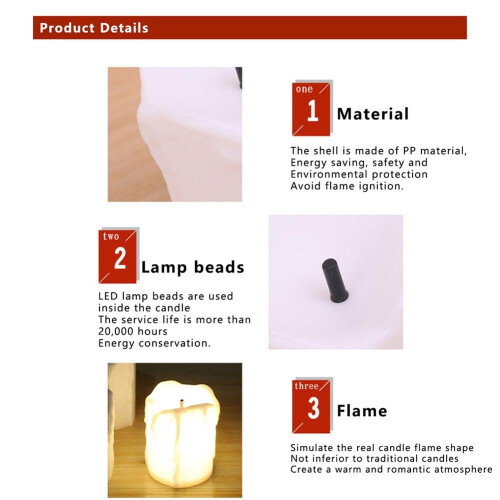 12er-Pack LED-Teelichter mit flackernder Flamme 2