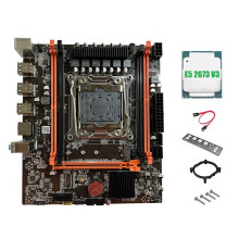 X99E-Moederbord + E5 2673 V3 CPU Dual Channel Ondersteunt 4XDDR4 RECC RAM PCIE X16 NVMe Gigabit LAN-Kaart Desktop-Moederbord