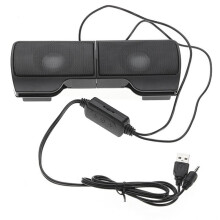 Portable USB Stereo Speakers  Controller Soundbar for Laptop Mp3 Phone Music Player PC with Clip