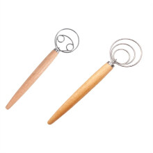 Teigbesen Edelstahl-Teigbesen NiederläNdischer Stil Brotteig Handmixer Holzgriff KüChe Backwerkzeuge
