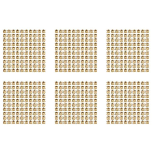 M3 X 3mm Female Thread Brass Knurled Threaded Insert Embedment Nuts 600PCS