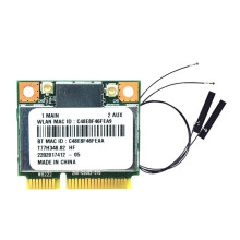 Carte WiFi AR5B22 AR9462 + Antennes Internes 300 Mbps 2,4 G/5 G Double Bande BT4.0 PCl-E Adaptateur WiFi pour Windows 7/8/10