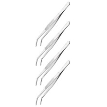 4X Edelstahl PräZision KüChe Kulinarische Pinzette Zange Lange Pinzette Metall Zange Chef Pinzette
