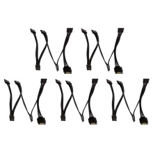5X 15 Pin Power Extension Hard Drive Cable 1 Male to 5 Female Power Supply Splitter Adapter Cable for DIY PC Sever