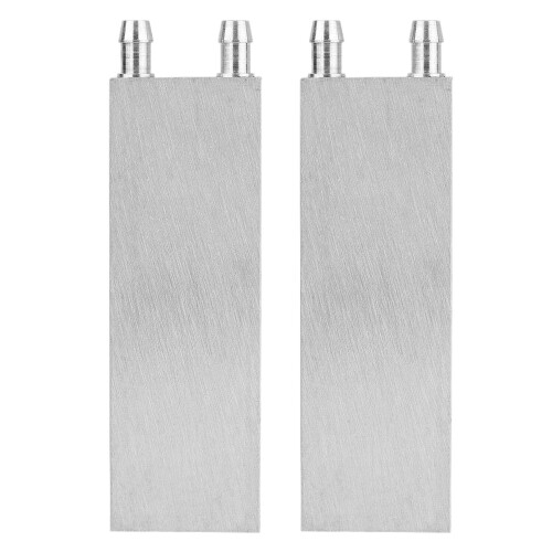 2X Aluminum Water Cooling Block 80X40X12mm Cooler for Computer CPU Radiator
