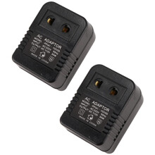 2PCS Step Down Transformer Travel Adapter AC220 V to 110V Voltage Converter Voltage Converter Regulator EU Plug