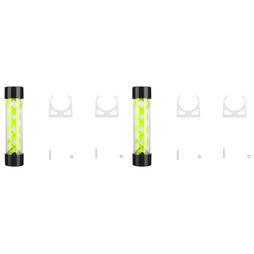 2pcs 200mm Water Cooling PC Water Tank Computer Water Cooling Tank with G1/4 Thread for PC Computer Cooler(Green)