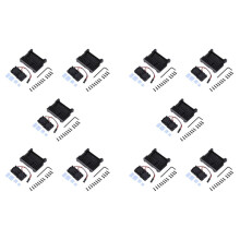 10X for Raspberry Pi 4 Aluminum Case with Dual Cooling Fan Metal Shell Black Enclosure for Raspberry Pi 4 Model B