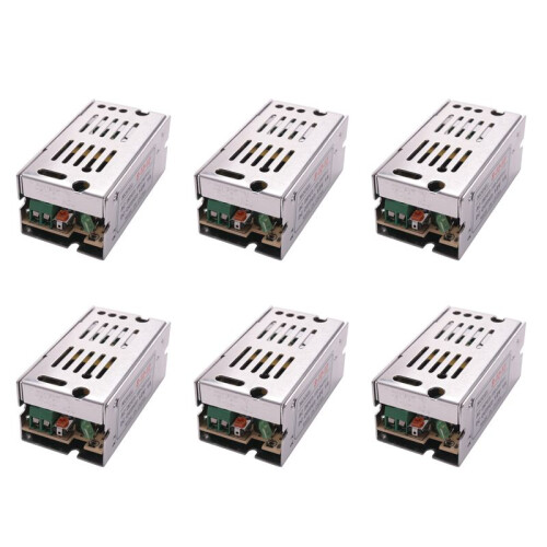 6X Spänningstransformator Strömförsörjning AC 110/220V Till  12V 1A Silver