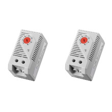 2X Mechanical Thermostat, KTO011 0-60Celsius Adjustable Compact Normally Close(N.C) Temperature Controller ,Red