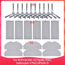 Kit de Accesorios para ROPVACNIC S1, para Tipdiy G90, para Betboyles V75S, para VIPSUN Z1 Pieza de Repuesto para Aspiradora Robot