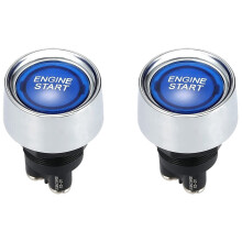 2X Bouton de Moteur Voiture 12 V 24 V Bleu Bouton de Démarrage de Voiture Bouton de Commutateur de Lumière Bouton de Démarrage Interrupteur
