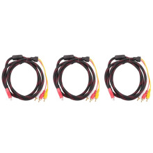 3X US 5Ft  to 3 RCA Video Audio AV Component Converter Adapter Cable for HDTV