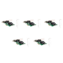 5X Carte RéSeau Gigabit PCIe à 2 Adaptateur Ethernet PCI Express Double 1000M avec Carte RéSeau LAN 82571EB pour Windows