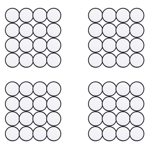 64 Pieces Sublimation Patch Blanks Quality Fabric Iron- Circular Blank Patch for Clothes, Hats, Uniforms, Backpacks