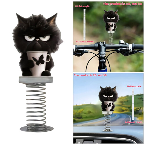 Funny Motion Sensitive Cats Dashboard Figurine Playful-Style4 2